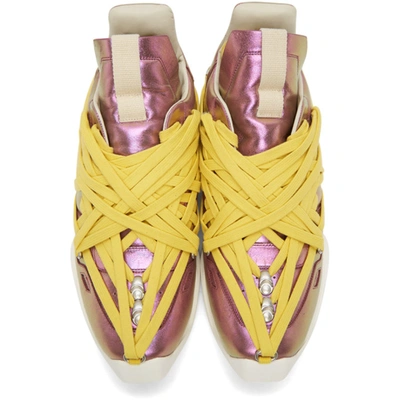 Shop Rick Owens Pink Maximal Runner Sneakers In 156121 Iris