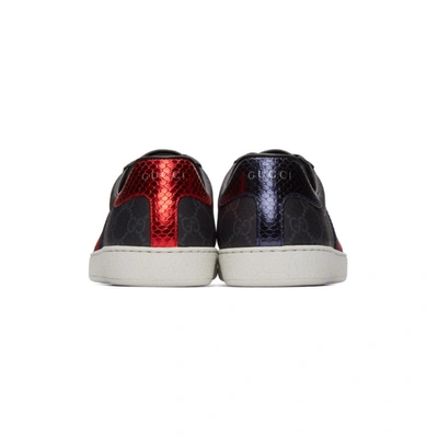 Shop Gucci Black Gg Ace Sneakers In 1130 Black