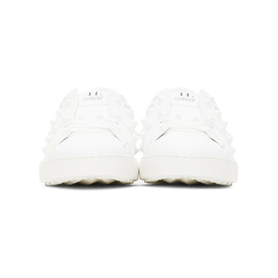 Shop Valentino White  Garavani Rockstud Untitled Sneakers In 0bo Bianco/