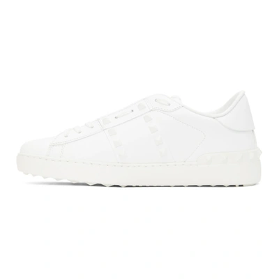 Shop Valentino White  Garavani Rockstud Untitled Sneakers In 0bo Bianco/