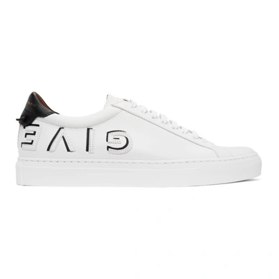 Shop Givenchy White & Black Reverse Logo Urban Knots Sneakers In 116-white/b