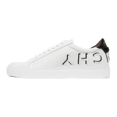 Shop Givenchy White & Black Reverse Logo Urban Knots Sneakers In 116-white/b