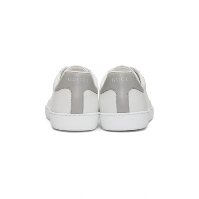 Shop Gucci White & Grey Interlocking G New Ace Sneakers In 9094 Whtgry