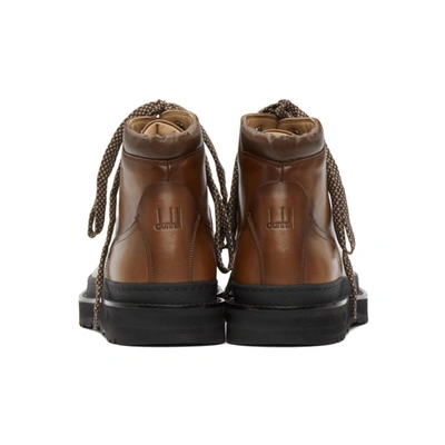 Shop Dunhill Brown Traverse Boots In 210 Tan