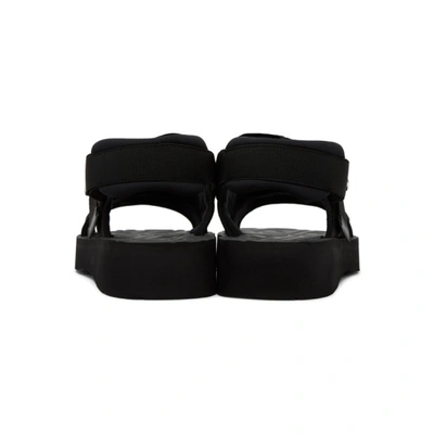 Shop Fendi Black Logo Strap Sandals In F0mq0 Black