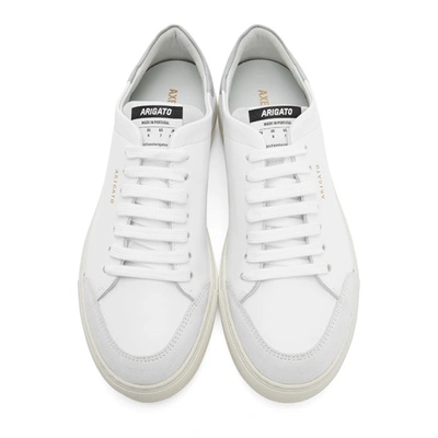 Shop Axel Arigato White And Grey Clean 90 Sneakers In Whigrey
