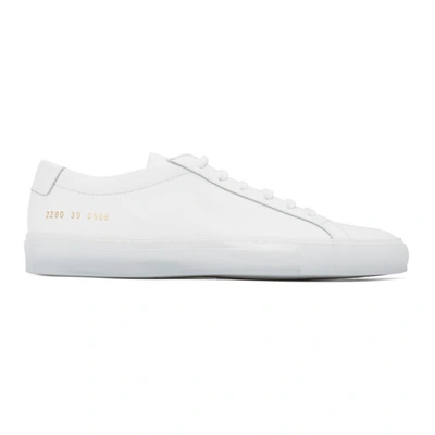 Shop Common Projects White Ice Sole Achilles Low Sneakers In 0506 White