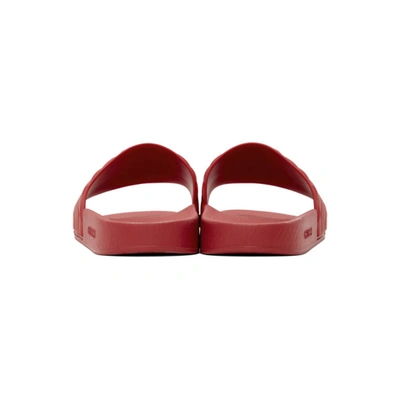 Shop Gucci Red Quilted Gg Pool Slides In 6639 Deepcr