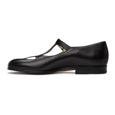 Shop Gucci Black Mary Jane Cut-out Loafers In 1000 Black