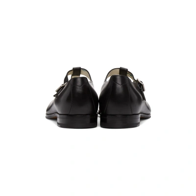 Shop Gucci Black Mary Jane Cut-out Loafers In 1000 Black