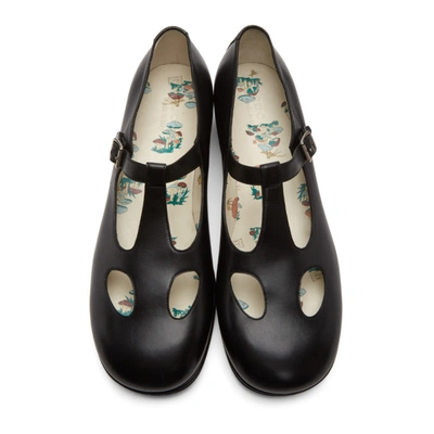 Shop Gucci Black Mary Jane Cut-out Loafers In 1000 Black