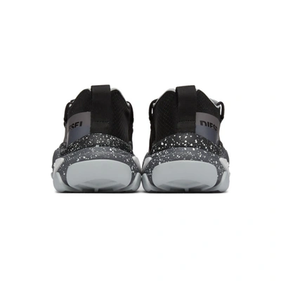 Shop Diesel Black S-kipper Band Sneakers In H7044 Black