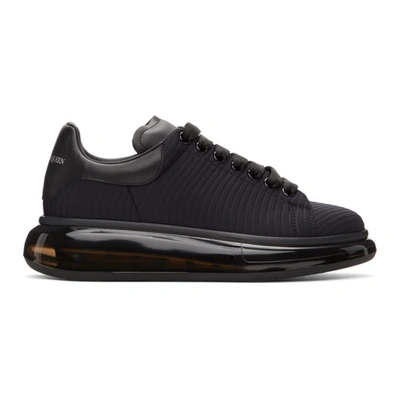 Shop Alexander Mcqueen Black Neoprene Oversized Sneakers In 1000 Black/