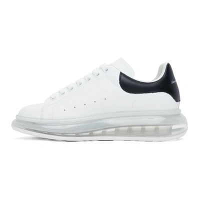 Shop Alexander Mcqueen White & Black Transparent Sole Oversized Sneakers In 9061white/b