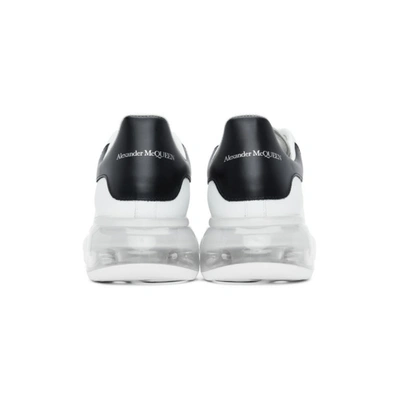 Shop Alexander Mcqueen White & Black Transparent Sole Oversized Sneakers In 9061white/b