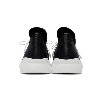 FENDI 黑色 AND 白色机能针织运动鞋
