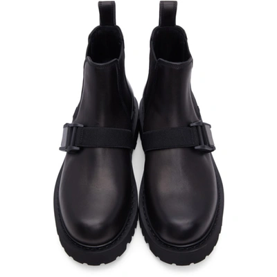 Shop Valentino Black  Garavani Vltn Beatle Chelsea Boots In 0no Nero/ne