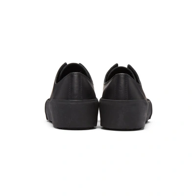 Shop Jil Sander Black Leather Sneakers In 001 Black