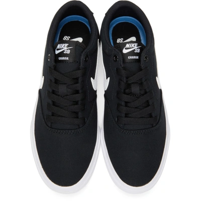 Shop Nike Black & White Sb Charge Slr Sneakers In 002 Black/w