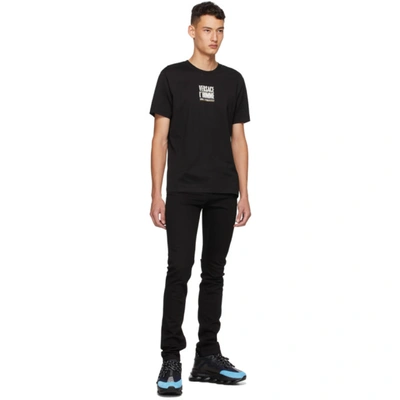 Shop Versace Black & Blue Chain Reaction Sneakers In D7jbn Cerul