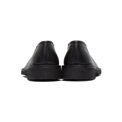 Shop Lemaire Black Square Toe Slippers In 999 Black