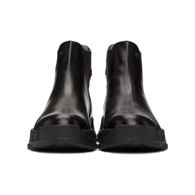 Shop Versace Black Greca Rhegis Chelsea Boots In D41 Black