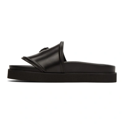 Shop Alyx 1017  9sm Black Buckle Slides In Blk0001-bla