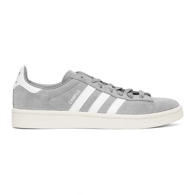 Shop Adidas Originals Grey Campus Sneakers In Gry/wht