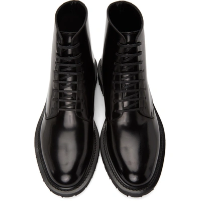 Shop Saint Laurent Black Cesna 20 Lace-up Boots In 1000 Black