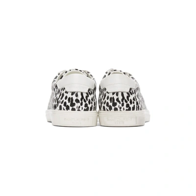 Shop Saint Laurent White & Black Babycat Andy Sneakers In 9473 White+