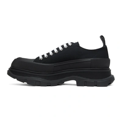 Shop Alexander Mcqueen Black Tread Slick Lace-up Sneakers In 1000black/b