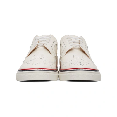 Shop Thom Browne Off-white Cupsole Longwing Brogues In 100 White