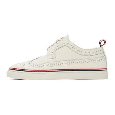 Shop Thom Browne Off-white Cupsole Longwing Brogues In 100 White