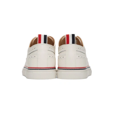 Shop Thom Browne Off-white Cupsole Longwing Brogues In 100 White