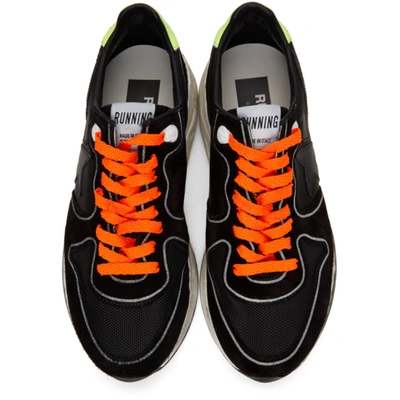 Shop Golden Goose Black & Yellow Running Sole Sneakers In Black/yello