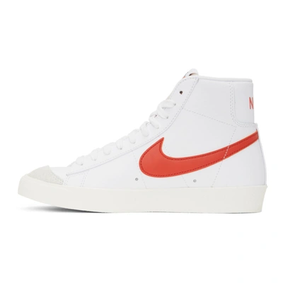 Shop Nike White & Orange Blazer Mid '77 Vintage Sneakers In 110 White/m