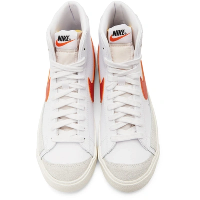 Shop Nike White & Orange Blazer Mid '77 Vintage Sneakers In 110 White/m