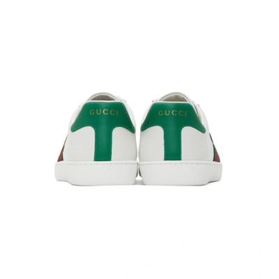 Shop Gucci White Ace Low-top Sneakers In 9114 White