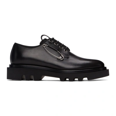 Shop Givenchy Black Combat Safety Pin Derbys In 001-black