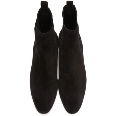 Shop Saint Laurent Black Suede Cole Chelsea Boots In 1000 Black