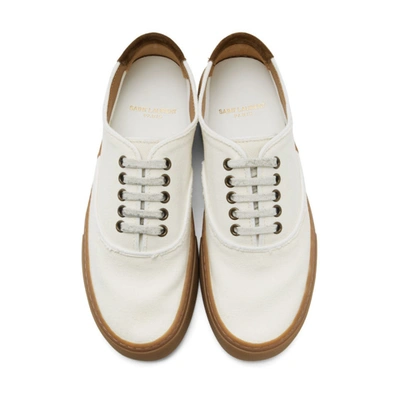 Shop Saint Laurent Off-white Venice Sneakers In 9379 Milkln