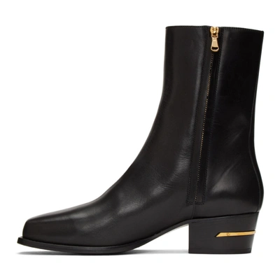 Shop Amiri Black Square Toe Chelsea Boots