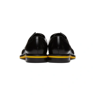 Shop Fendi Black Leather Slip-on Derbys In F1os5 Black