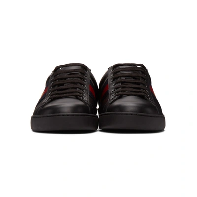 Shop Gucci Black Bee Ace Sneakers In 1284 Black