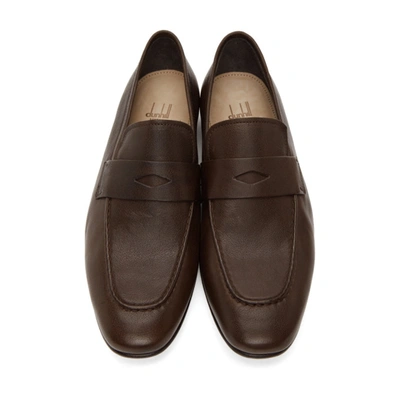 Shop Dunhill Brown Soft Chiltern Loafers In 201 Brown