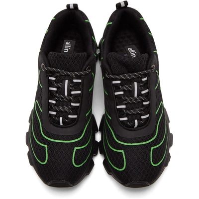 Shop All In Black And Green Tennis Sneakers In Black/green