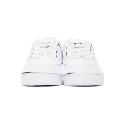 Shop Nike White Velcro Air Force 1 Sneakers In Wht/blk/cos