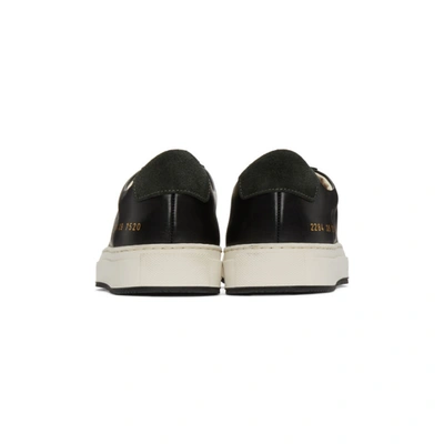 Shop Common Projects Black & Tan Special Edition Retro Low Sneakers In 7520 Blktan