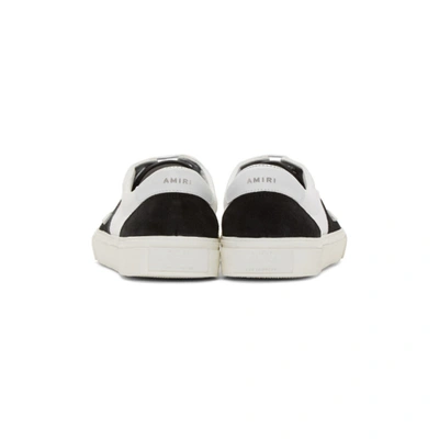 Shop Amiri Black & White Skeleton Toe Sneakers In Blw