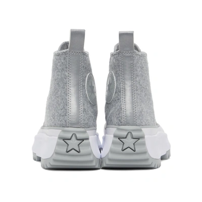 Shop Converse Grey Run Star Hike High-top Sneakers In Sto/sil/wht